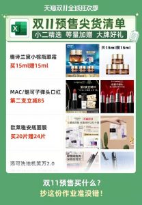 双十一预售买什么？看这份双十一尖货Excel清单就足够